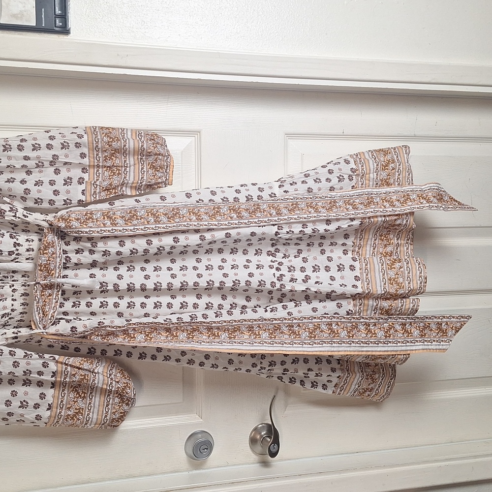 Cleobella White and Brown Midi Dress - Picture 14 of 15